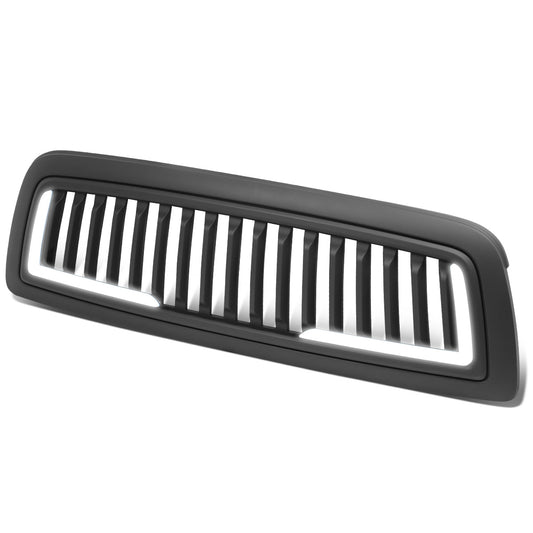 PARRILLA GRILLE - 09-12 DODGE RAM 1500 - VERTICAL FENCE STYLE - W/ LED DRL LIGHT - LED'S REQUIRE WIRING INTO EXISTING LIGHTING - MATTE BLACK