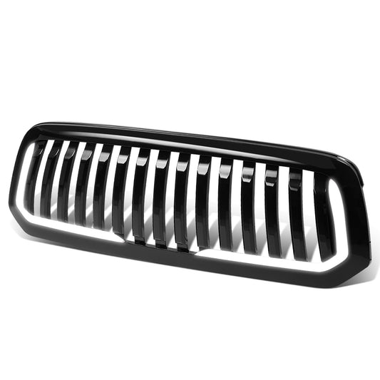 PARRILLA GRILLE - 13-18 DODGE RAM 1500 / 2018 DODGE RAM 1500 CLASSIC - DOES NOT FIT REBEL MODEL - VERTICAL FENCE STYLE - W/ LED DRL LIGHT - LED'S REQUIRE WIRING INTO EXISTING LIGHTING - BLACK