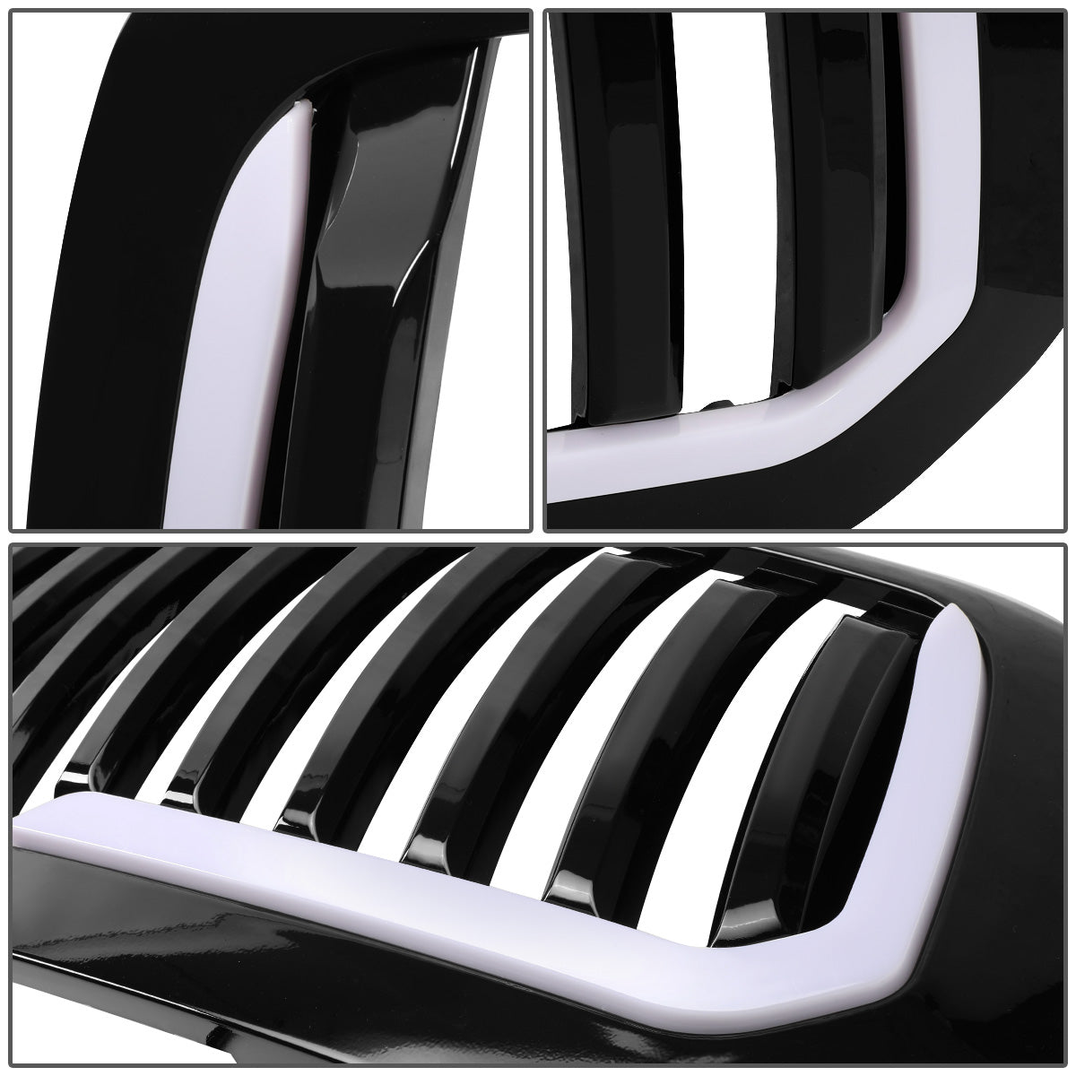 PARRILLA GRILLE - 13-18 DODGE RAM 1500 / 2018 DODGE RAM 1500 CLASSIC - DOES NOT FIT REBEL MODEL - VERTICAL FENCE STYLE - W/ LED DRL LIGHT - LED'S REQUIRE WIRING INTO EXISTING LIGHTING - BLACK