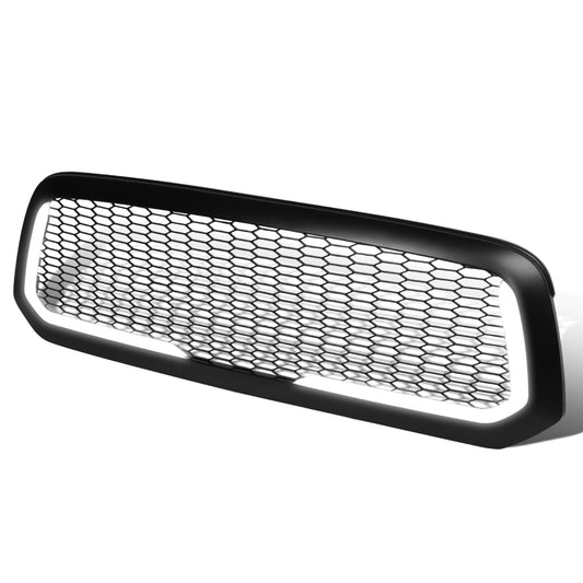 PARRILLA GRILLE - 13-18 DODGE RAM 1500 / 2018 DODGE RAM 1500 CLASSIC - DOES NOT FIT REBEL MODEL - HONEYCOMB MESH - W/ LED DRL LIGHT - LED'S REQUIRE WIRING INTO EXISTING LIGHTING - MATTE BLACK