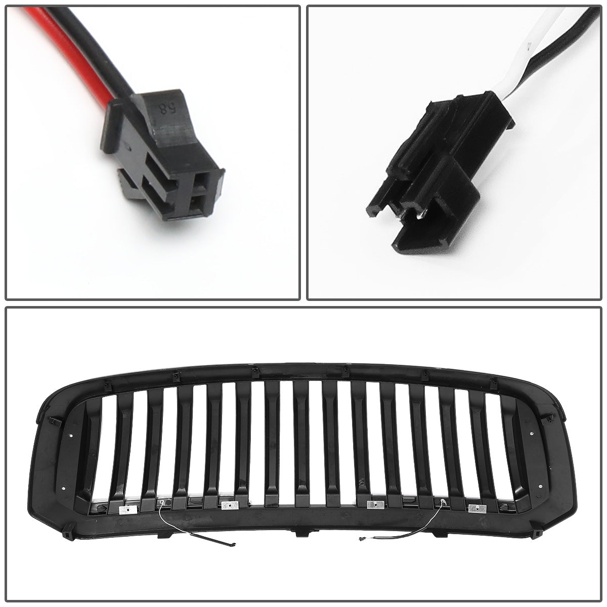 PARRILLA GRILLE - 13-18 DODGE RAM 1500 / 2018 DODGE RAM 1500 CLASSIC - DOES NOT FIT REBEL MODEL - VERTICAL FENCE STYLE - W/ LED DRL LIGHT - LED'S REQUIRE WIRING INTO EXISTING LIGHTING - MATTE BLACK