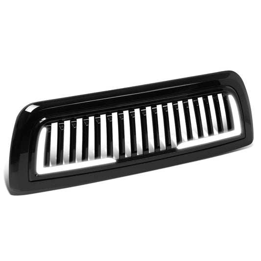 PARRILLA GRILLE - 10-18 DODGE RAM 2500, 3500 - VERTICAL FENCE STYLE - W/ LED DRL LIGHT - LED'S REQUIRE WIRING INTO EXISTING LIGHTING - BLACK