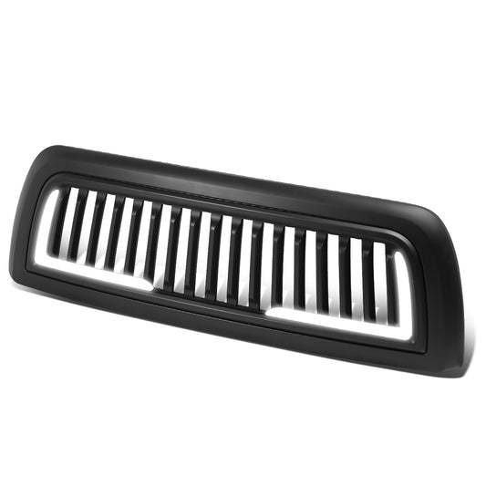 PARRILLA GRILLE - 10-18 DODGE RAM 2500, 3500 - VERTICAL FENCE STYLE - W/ LED DRL LIGHT - LED'S REQUIRE WIRING INTO EXISTING LIGHTING - MATTE BLACK