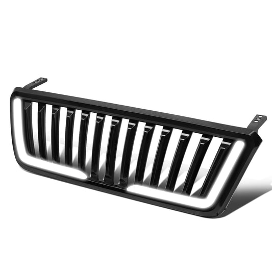 PARRILLA GRILLE - 04-08 FORD F-150 - VERTICAL FENCE STYLE - W/ LED DRL LIGHT - LED'S REQUIRE WIRING INTO EXISTING LIGHTING - BLACK