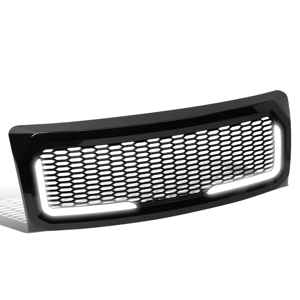 PARRILLA GRILLE - 08-10 FORD F-250, F-350, F-450, F-550 - HONEYCOMB MESH - W/ LED DRL LIGHT - LED'S REQUIRE WIRING INTO EXISTING LIGHTING - BLACK