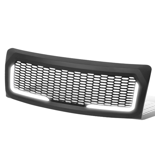 PARRILLA GRILLE - 09-14 FORD F-150 - HONEYCOMB MESH - W/ LED DRL LIGHT - LED'S REQUIRE WIRING INTO EXISTING LIGHTING - MATTE BLACK