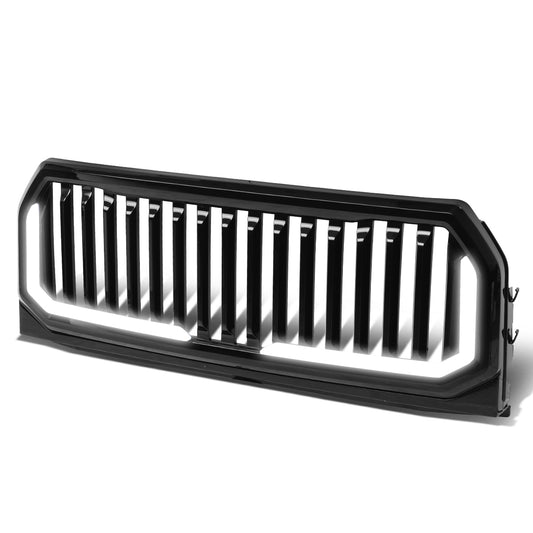 PARRILLA GRILLE - 15-17 FORD F-150 - VERTICAL FENCE STYLE - W/ LED DRL LIGHT - LED'S REQUIRE WIRING INTO EXISTING LIGHTING - BLACK