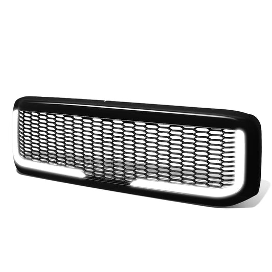 PARRILLA GRILLE - 99-04 FORD F-250, F-350, F-450, F-550 - HONEYCOMB MESH - W/ LED DRL LIGHT - LED'S REQUIRE WIRING INTO EXISTING LIGHTING - BLACK