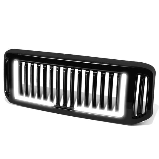 PARRILLA GRILLE - 05-07 FORD F-250, F-350, F-450, F-550 / 2005 FORD EXCURSION - VERTICAL FENCE STYLE - W/ LED DRL LIGHT - LED'S REQUIRE WIRING INTO EXISTING LIGHTING - BLACK