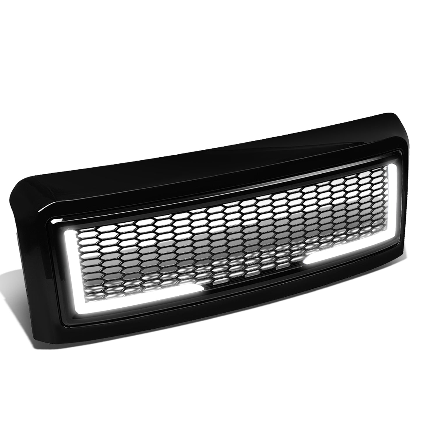 PARRILLA GRILLE - 08-10 FORD F-250, F-350, F-450, F-550 - HONEYCOMB MESH - W/ LED DRL LIGHT - LED'S REQUIRE WIRING INTO EXISTING LIGHTING - BLACK