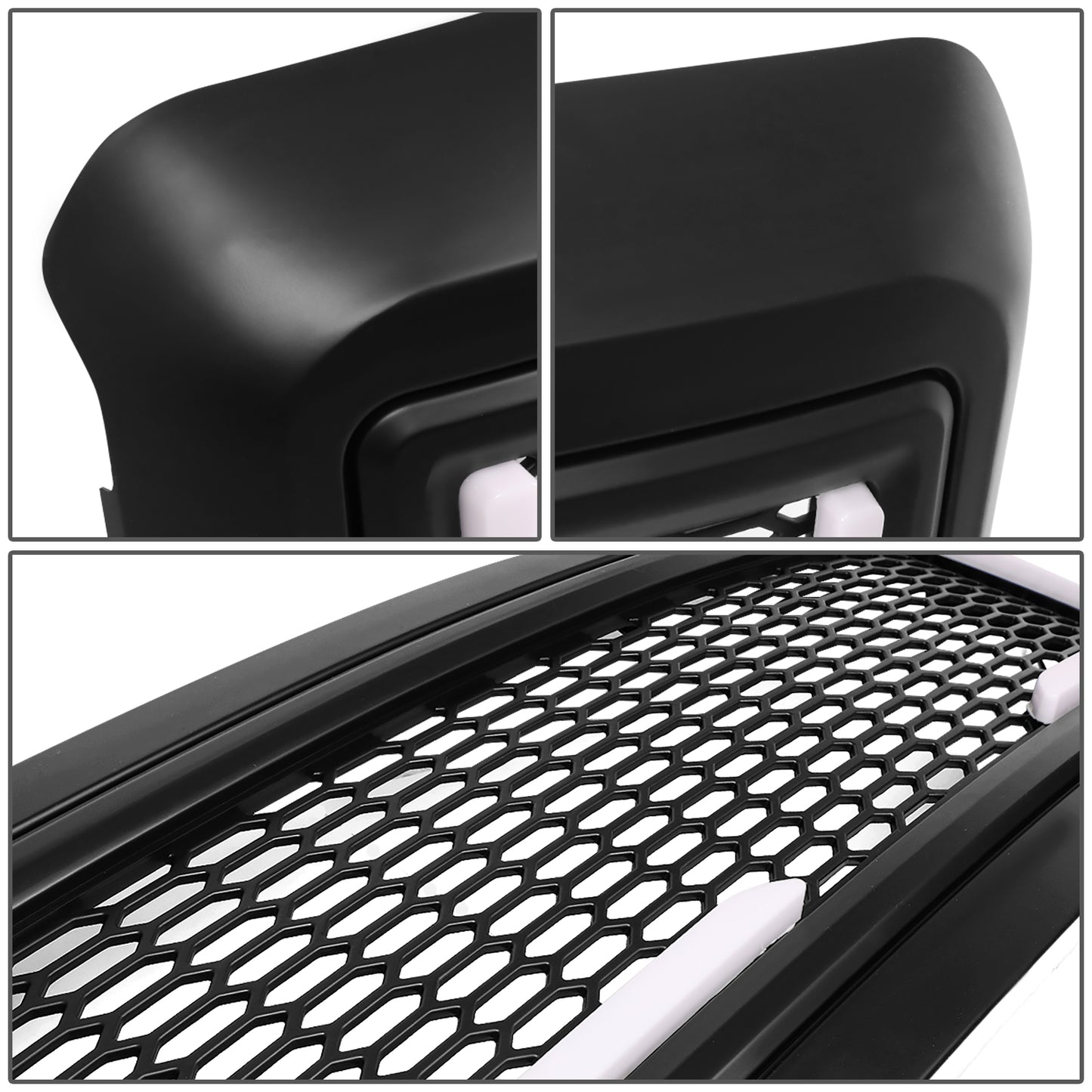 PARRILLA GRILLE - 08-10 FORD F-250, F-350, F-450, F-550 - HONEYCOMB MESH - W/ LED DRL LIGHT - LED'S REQUIRE WIRING INTO EXISTING LIGHTING - MATTE BLACK