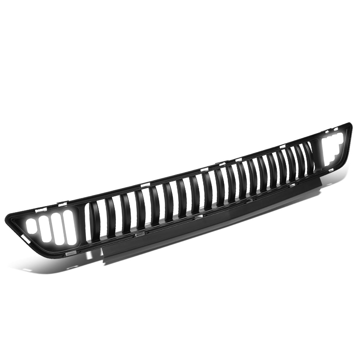 PARRILLA FRONT LOWER GRILLE - 15-17 FORD MUSTANG - VERTICAL FENCE STYLE - W/ LED DRL LIGHT - BLACK