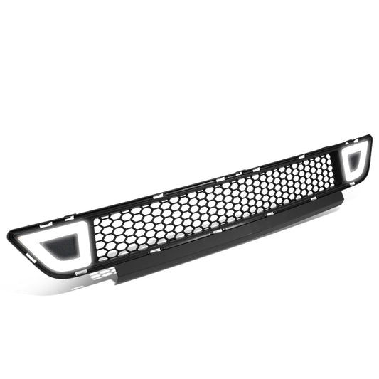 PARRILLA FRONT LOWER GRILLE - 15-17 FORD MUSTANG - HONEYCOMB MESH - W/ LED DRL LIGHT - TRIANGLE LED - BLACK