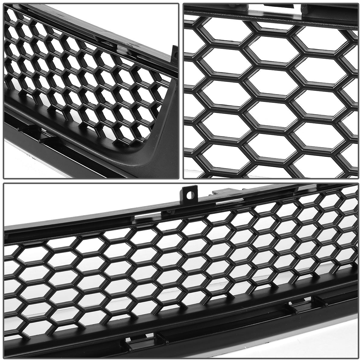 PARRILLA FRONT LOWER GRILLE - 18-19 FORD MUSTANG - HONEYCOMB MESH - W/ LED DRL LIGHT - BLACK