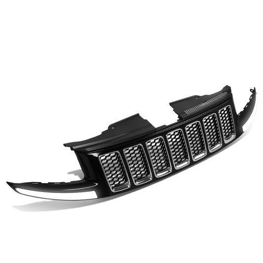 PARRILLA GRILLE - 14-16 JEEP GRAND CHEROKEE - HONEYCOMB MESH - W/ LED DRL LIGHT - LED'S REQUIRE WIRING INTO EXISTING LIGHTING - BLACK