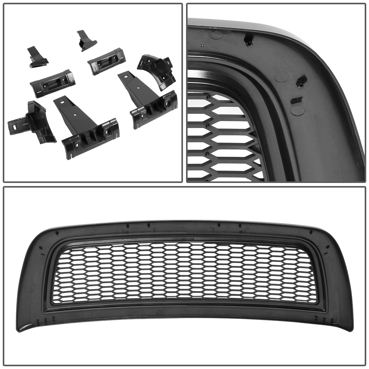 PARRILLA GRILLE - 10-18 DODGE RAM 2500, 3500 - HONEYCOMB MESH - MATTE BLACK