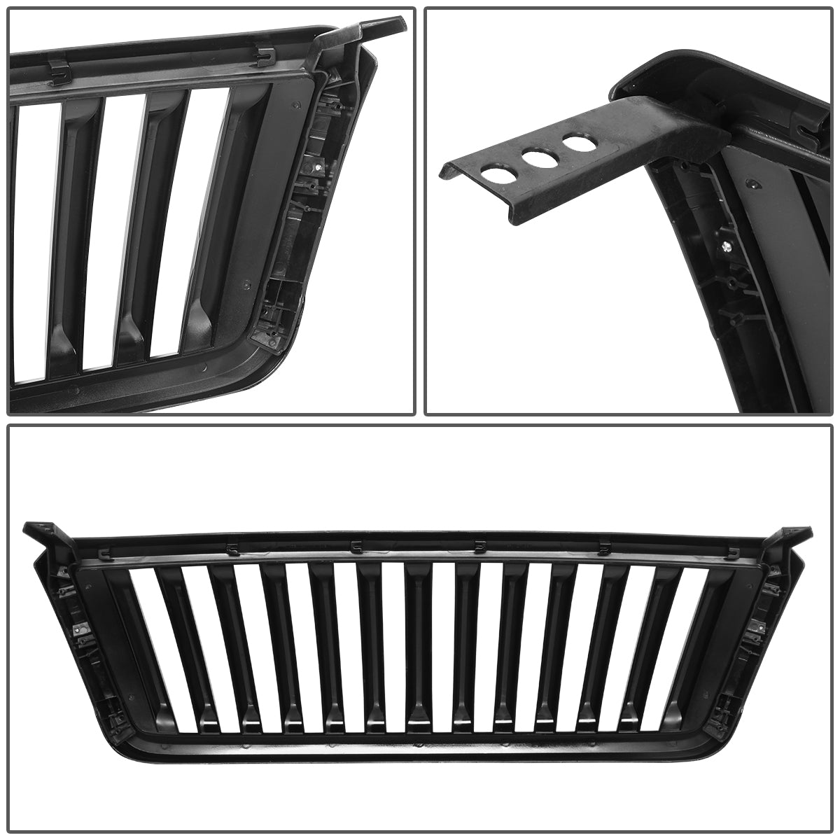 PARRILLA GRILLE - 04-08 FORD F-150 - VERTICAL FENCE STYLE - BLACK