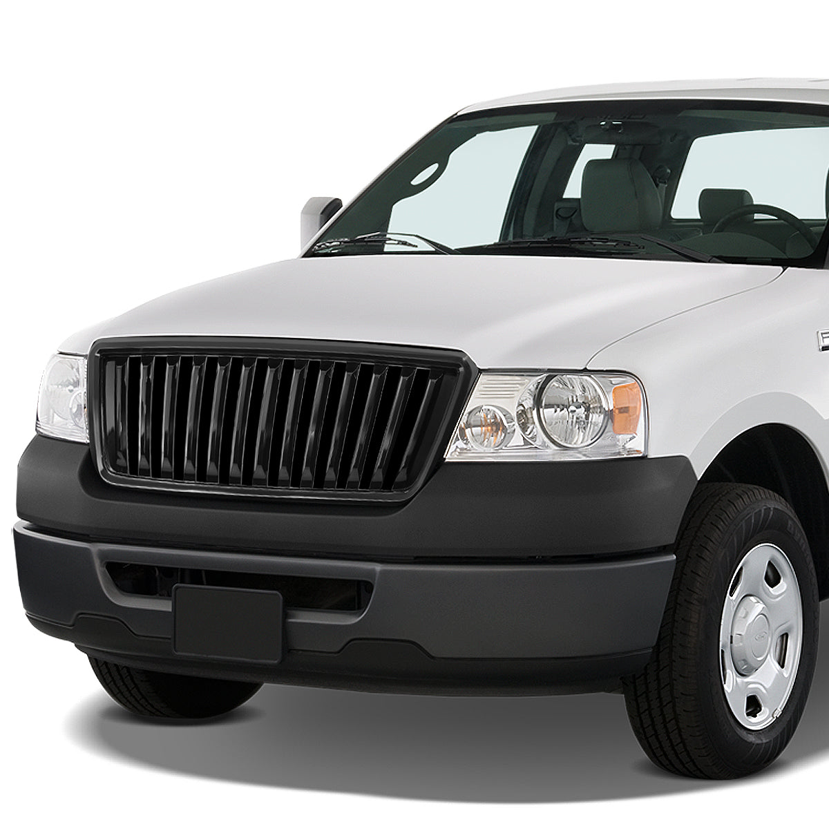 PARRILLA GRILLE - 04-08 FORD F-150 - VERTICAL FENCE STYLE - BLACK