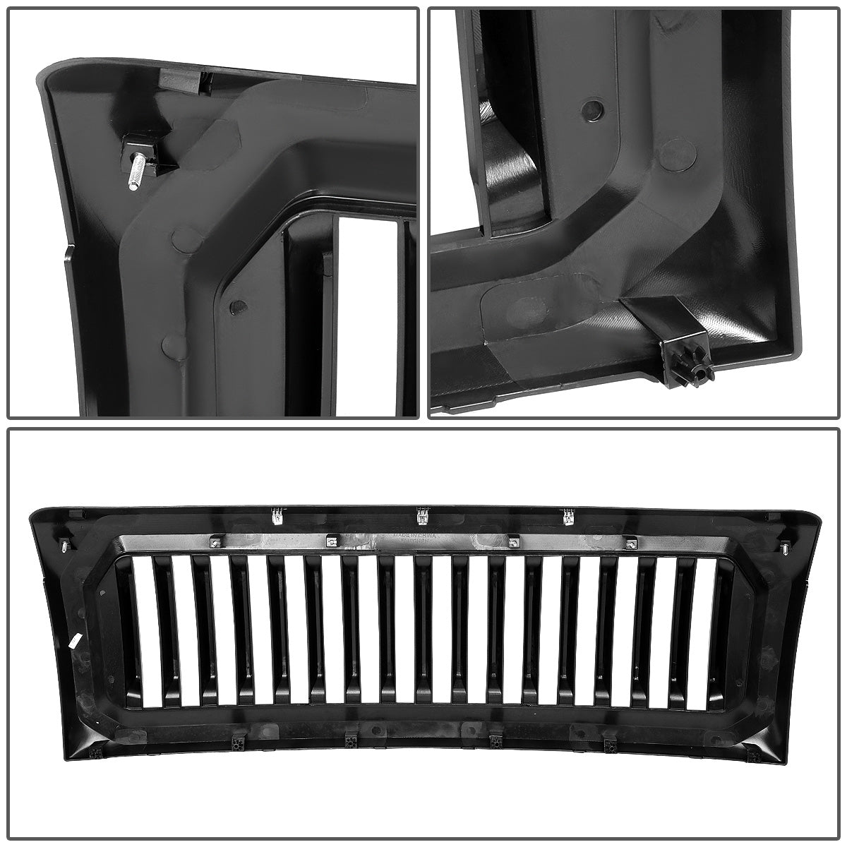 PARRILLA GRILLE - 09-14 FORD F-150 - DOES NOT FIT RAPTOR MODELS - VERTICAL FENCE STYLE - MATTE BLACK