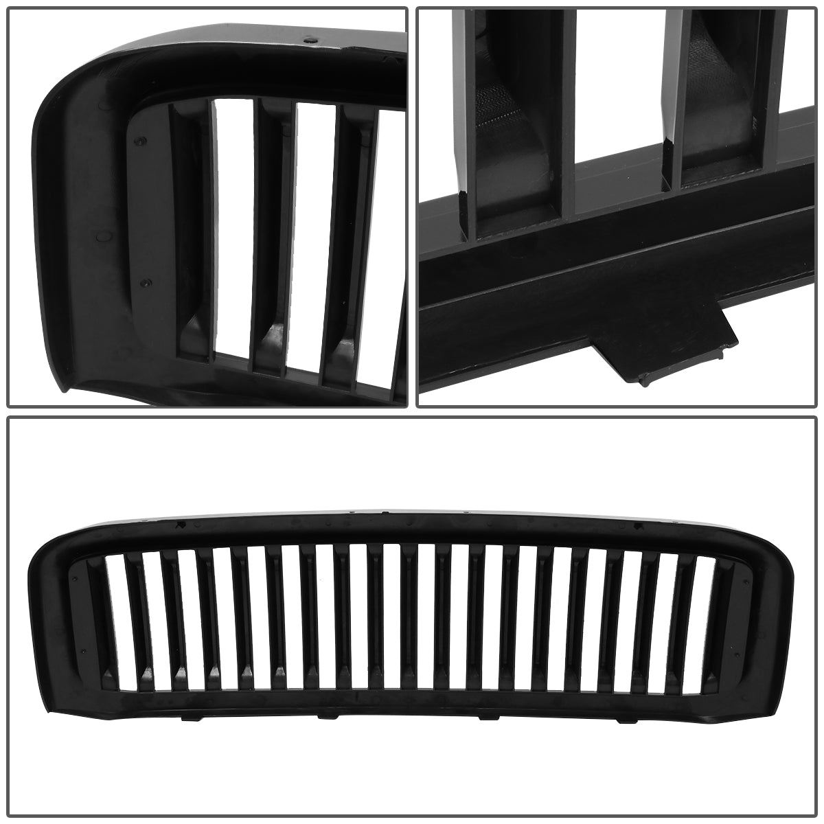 PARRILLA GRILLE - 99-04 FORD F-250, F-350, F-450, F-550 - VERTICAL FENCE STYLE - BLACK