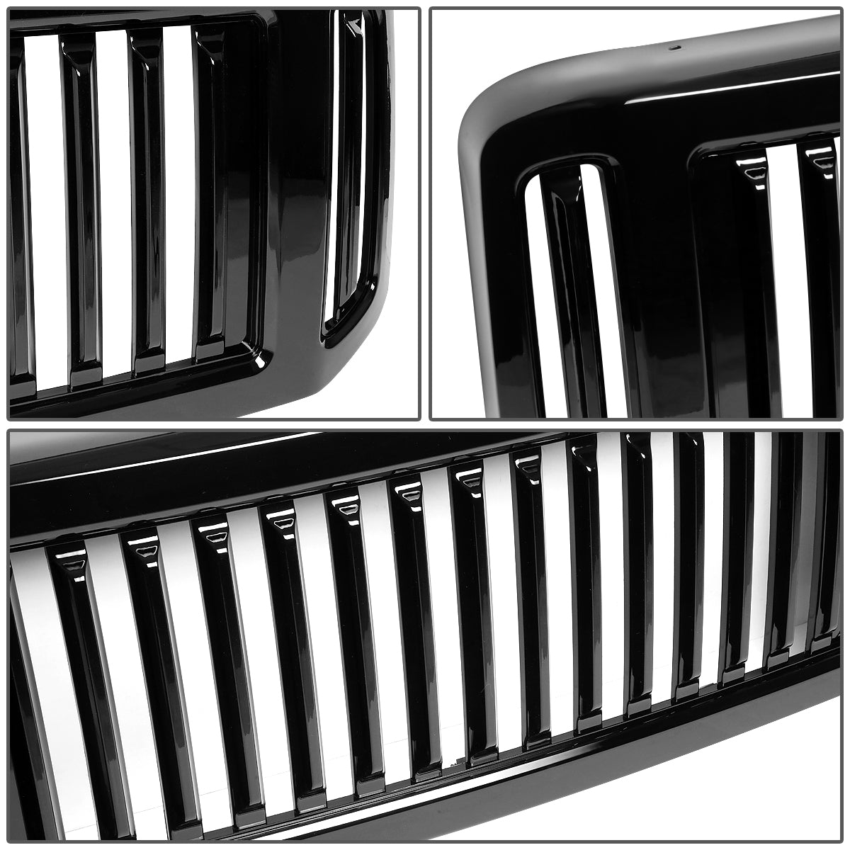 PARRILLA GRILLE - 05-07 FORD F-250, F-350, F-450, F-550 / 2005 FORD EXCUUSION - VERTICAL FENCE STYLE - BLACK