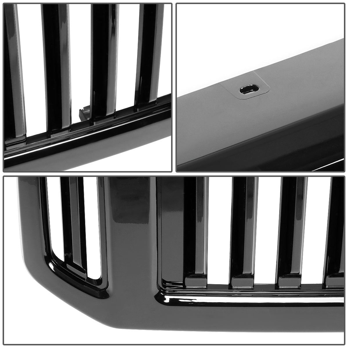 PARRILLA GRILLE - 05-07 FORD F-250, F-350, F-450, F-550 / 2005 FORD EXCUUSION - VERTICAL FENCE STYLE - BLACK