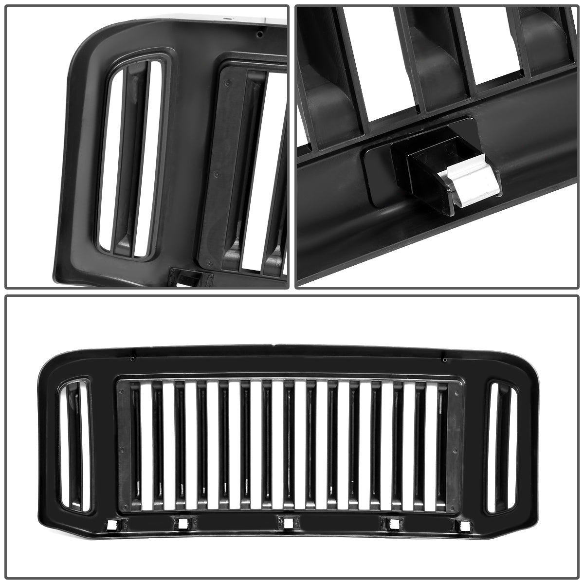 PARRILLA GRILLE - 05-07 FORD F-250, F-350, F-450, F-550 / 2005 FORD EXCUUSION - VERTICAL FENCE STYLE - BLACK