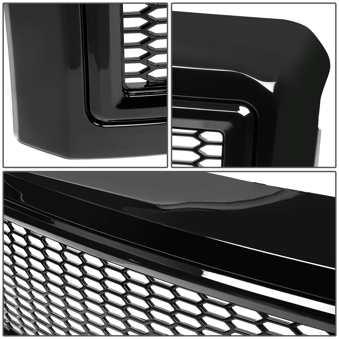PARRILLA GRILLE - 08-10 FORD F-250, F-350, F-450, F-550 - HONEYCOMB MESH - BLACK