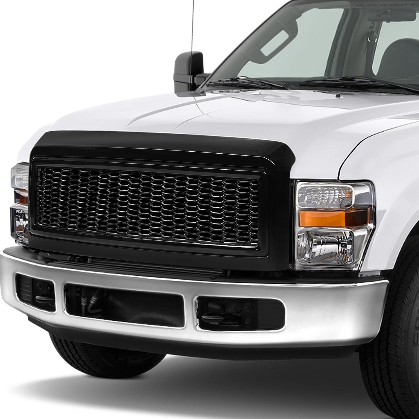 PARRILLA GRILLE - 08-10 FORD F-250, F-350, F-450, F-550 - HONEYCOMB MESH - BLACK