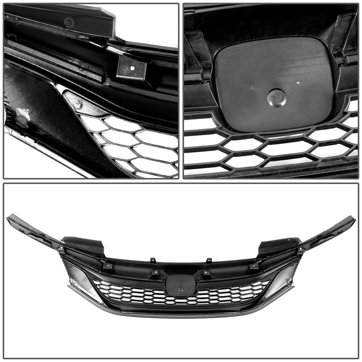 PARRILLA GRILLE - 16-17 HONDA ACCORD 4-DR - HONEYCOMB MESH - BLACK
