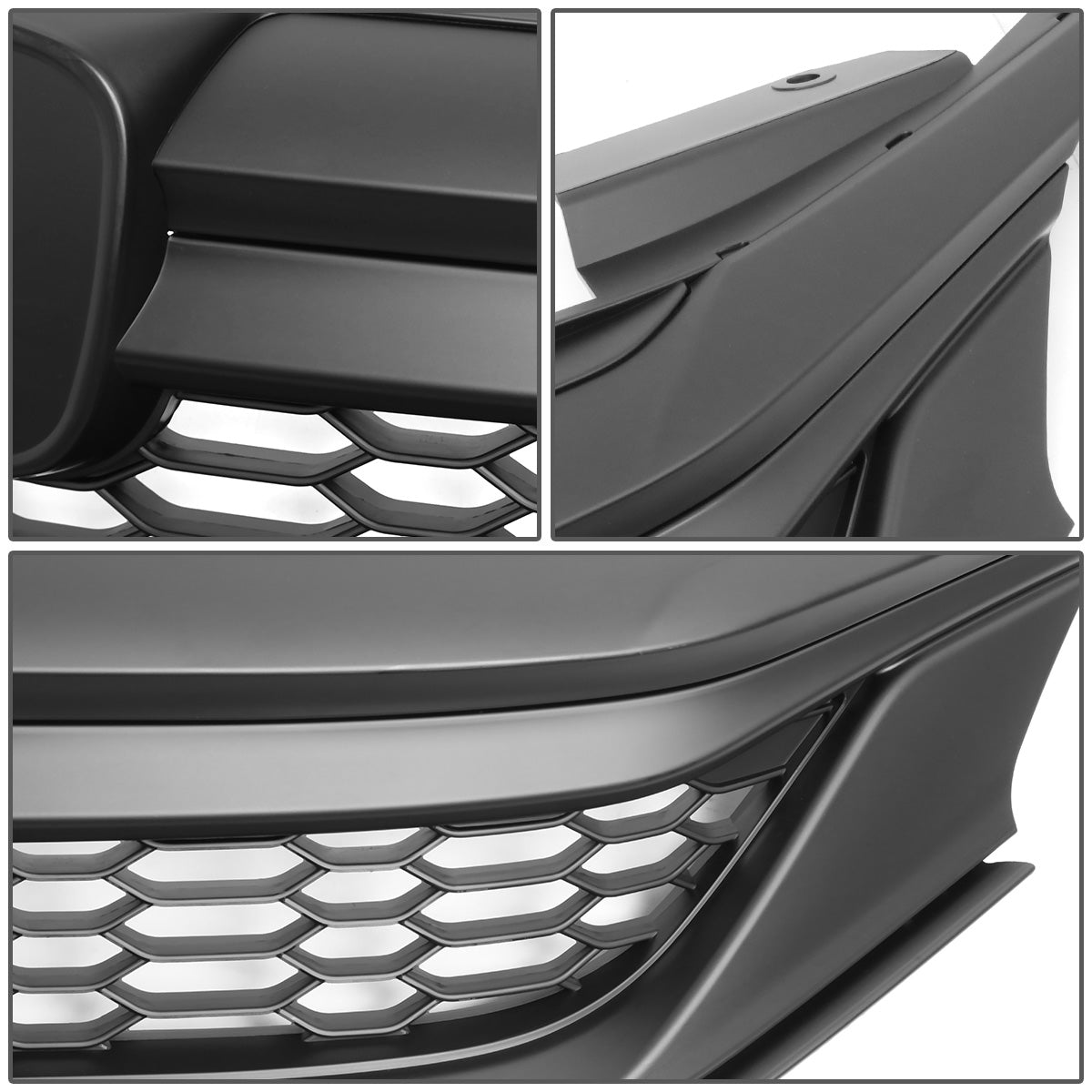 PARRILLA GRILLE - 16-17 HONDA ACCORD 4-DR - HONEYCOMB MESH - MATTE BLACK