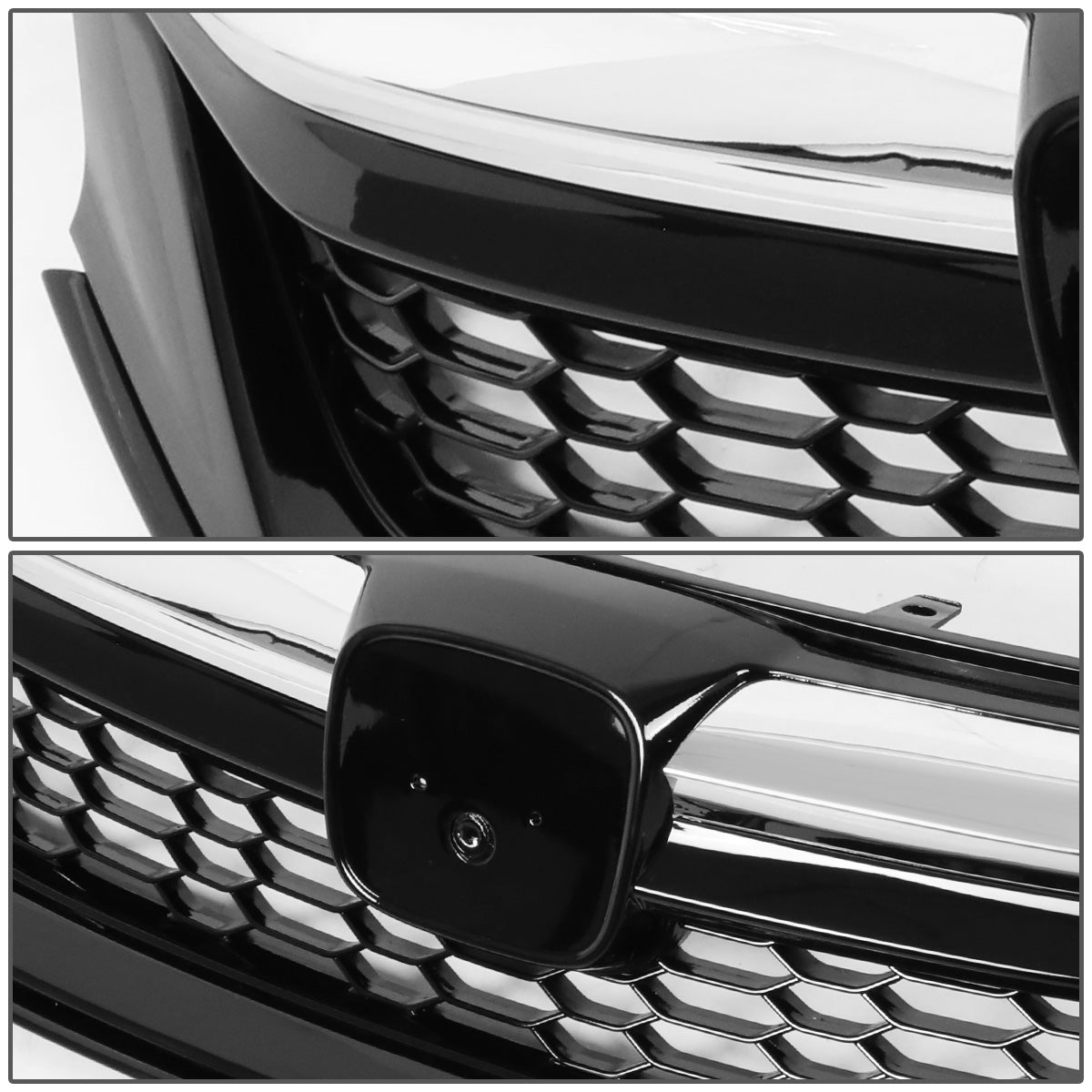 PARRILLA GRILLE - 16-17 HONDA ACCORD 4-DR - HONEYCOMB MESH - BLACK / CHROME TRIM