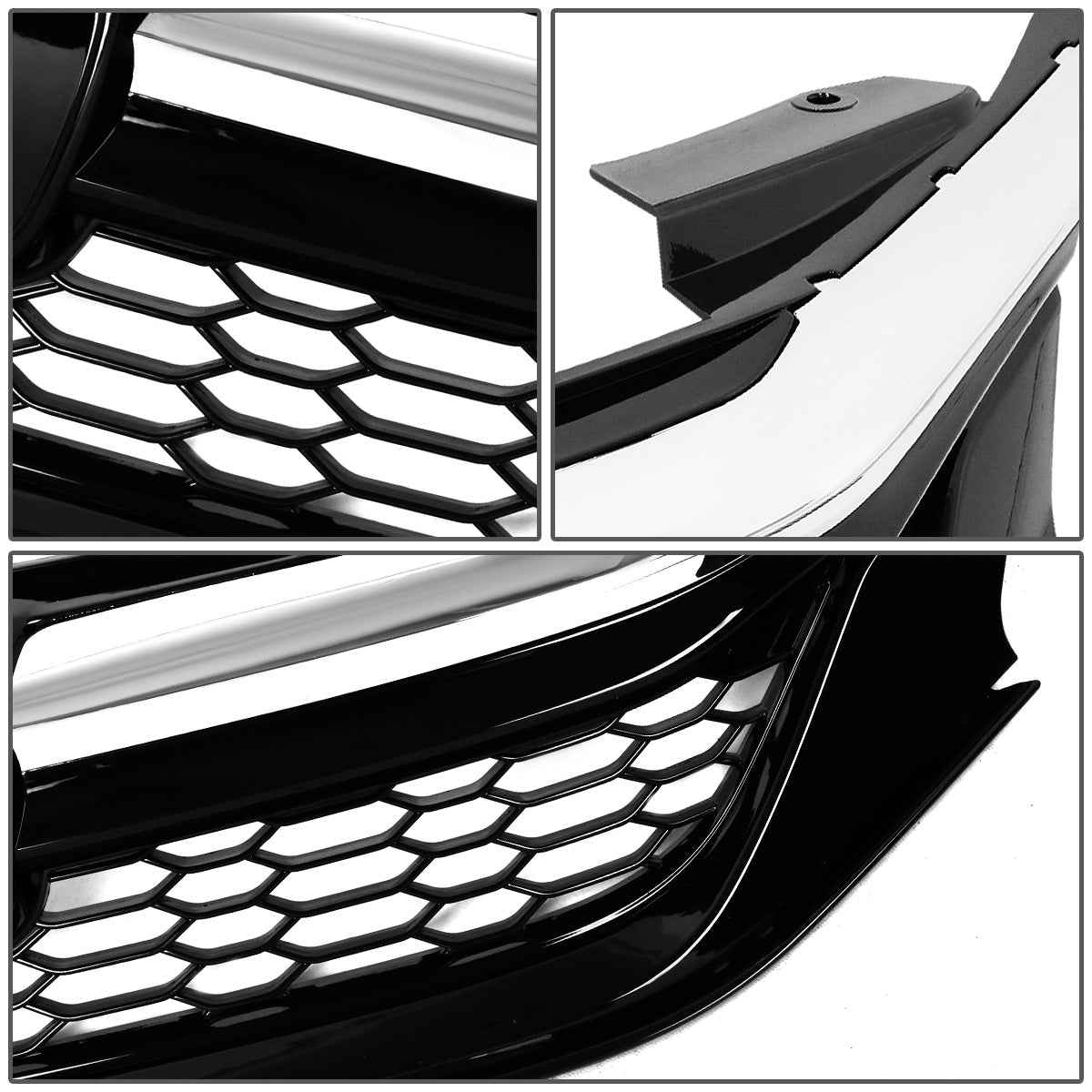 PARRILLA GRILLE - 16-17 HONDA ACCORD 4-DR - HONEYCOMB MESH - BLACK / CHROME TRIM