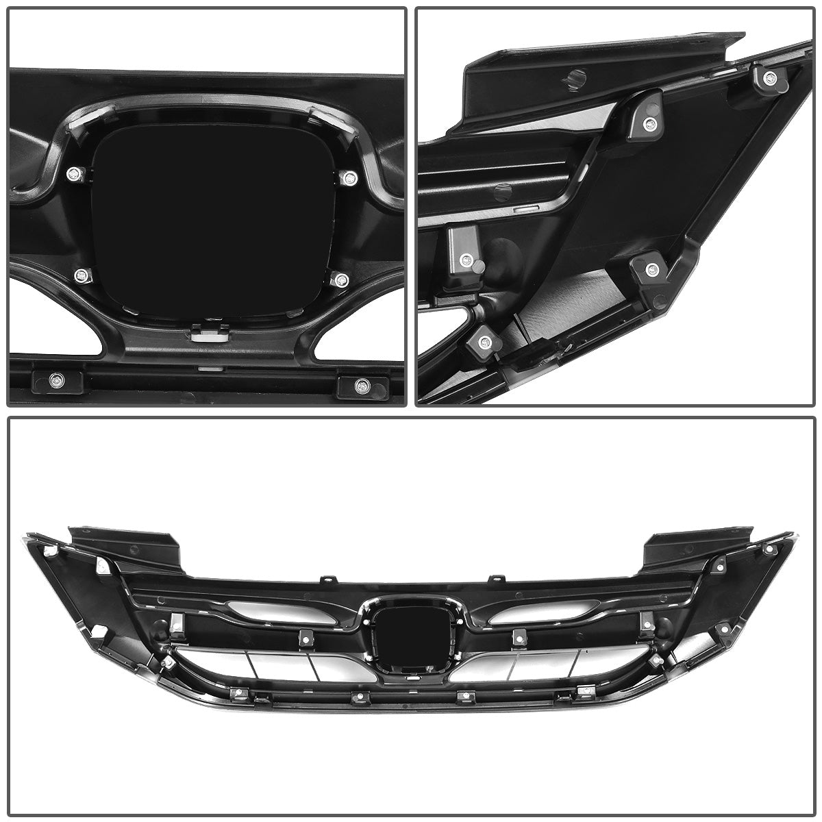 PARRILLA GRILLE - 13-15 HONDA ACCORD 4-DR - MATTE BLACK