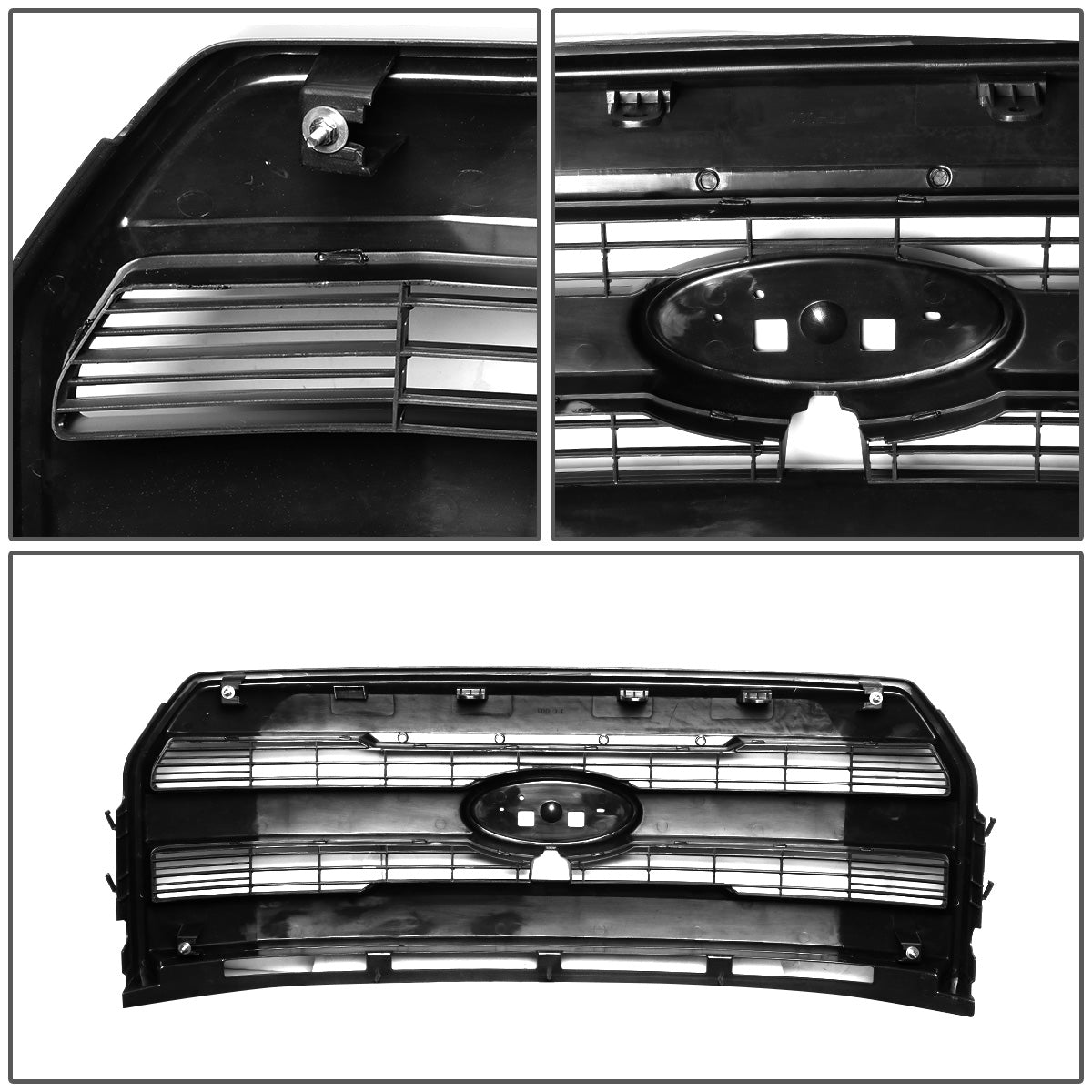 PARRILLA GRILLE - 15-17 FORD F-150 - 3-BAR STYLE - MATTE BLACK