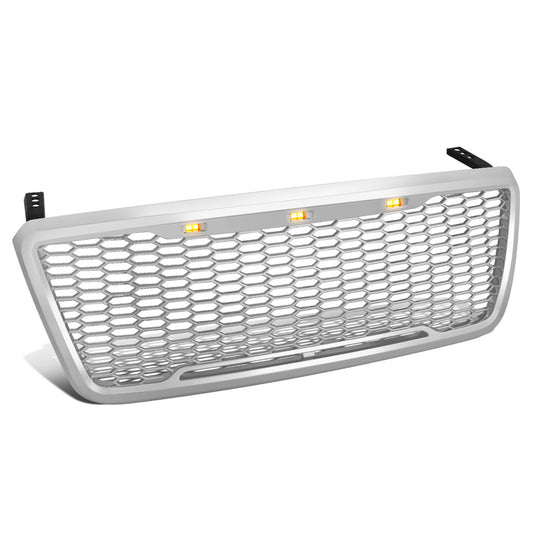 PARRILLA GRILLE - 04-08 FORD F-150 - HONEYCOMB MESH - W/ LED LIGHTS - CHROME