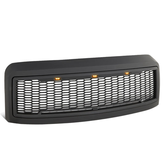 PARRILLA GRILLE - 08-10 FORD F-250, F-350 - HONEYCOMB MESH - W/ LED LIGHTS - MATTE BLACK