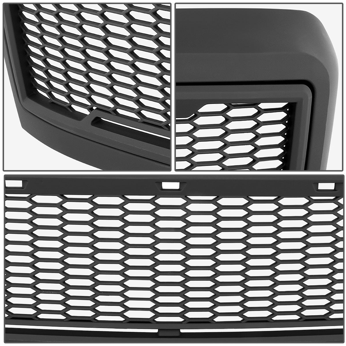 PARRILLA GRILLE - 08-10 FORD F-250, F-350 - HONEYCOMB MESH - W/ LED LIGHTS - MATTE BLACK