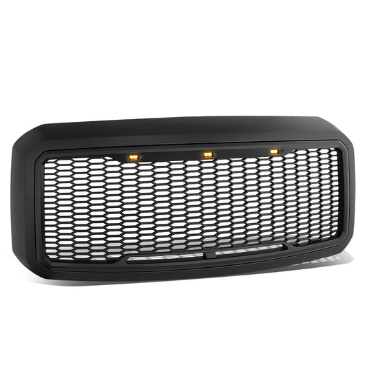 PARRILLA GRILLE - 11-16 FORD F-250, F-350, F-450, F-550 - HONEYCOMB MESH - W/ LED LIGHTS - MATTE BLACK