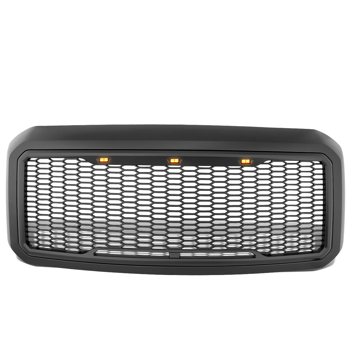 PARRILLA GRILLE - 11-16 FORD F-250, F-350, F-450, F-550 - HONEYCOMB MESH - W/ LED LIGHTS - MATTE BLACK