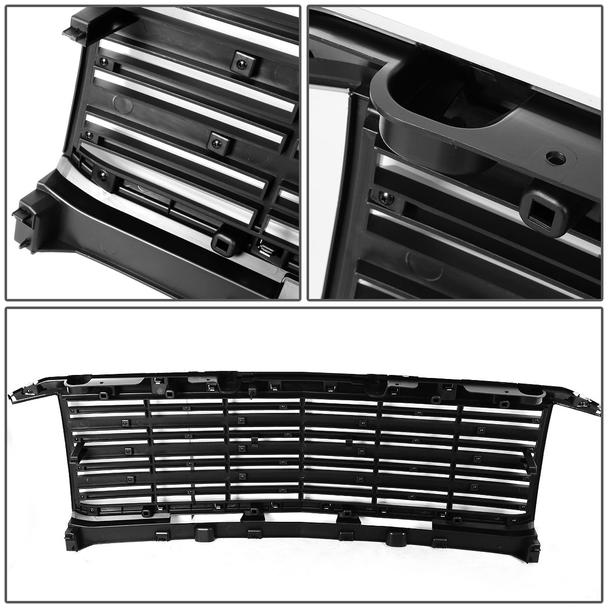 PARRILLA GRILLE - 14-15 CHEVY SILVERADO 1500 - HORIZONTAL MESH STYLE - FRONT UPPER - ABS - CHROME