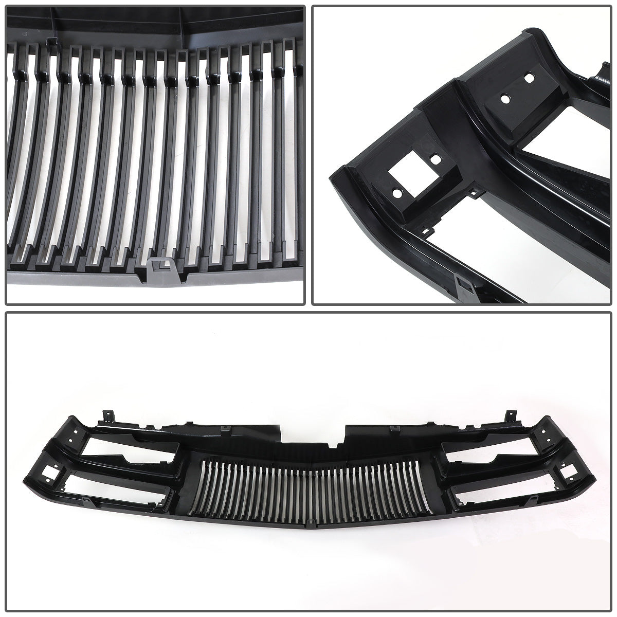 PARRILLA GRILLE - 94-98 CHEVY C1500, K1500 / 94-00 CHEVY C2500, C3500 , K2500, K3500 / 94-99 CHEVY SUBURBAN C1500, C2500, K1500, K2500 / 94 CHEVY BLAZER / 95-99 CHEVY TAHOE / 2000 CHEVY TAHOE - VERTICAL FENCE STYLE - ABS - BLACK