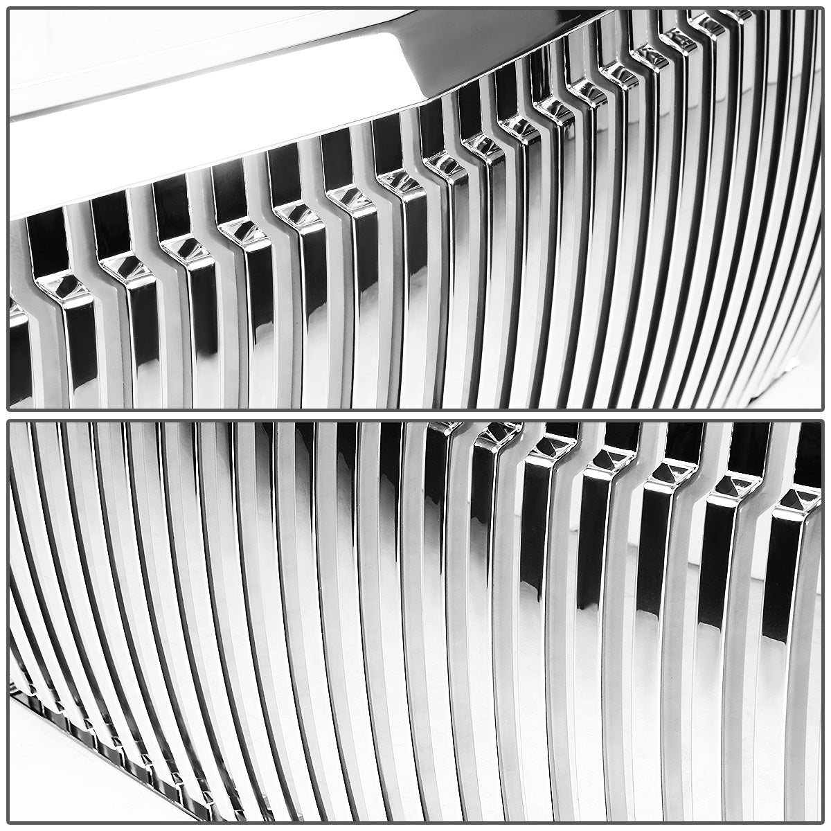 PARRILLA GRILLE - 94-98 CHEVY C1500, K1500 / 94-00 CHEVY C2500, C3500, K2500, K3500 / 94-99 CHEVY SUBURBAN C1500, C2500, K1500, K2500 / 94 CHEVY BLAZER / 95-99 CHEVY TAHOE / 2000 CHEVY TAHOE - VERTICAL FENCE STYLE - ABS - CHROME
