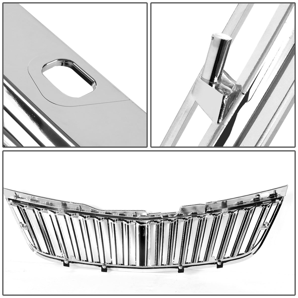 PARRILLA GRILLE - 00-05 CHEVY IMPALA - VERTICAL FENCE STYLE - ABS - CHROME