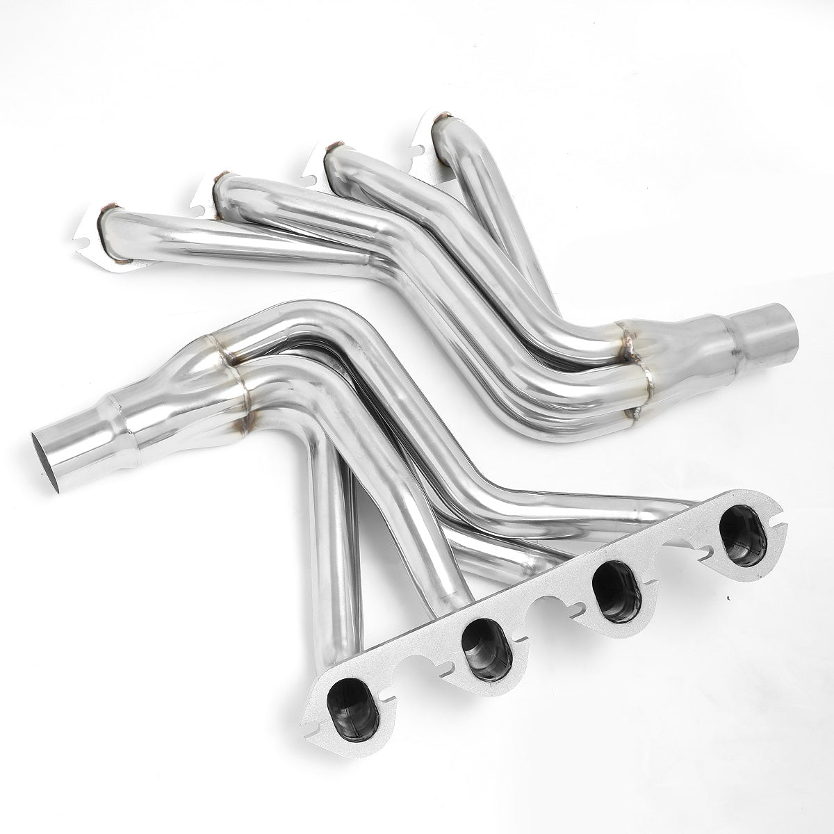 HEADERS STAINLESS STEEL - 75-79 FORD F-100 F-150 F-250 F-350 WITH 7.5 V8 - MODIFICATION TO STOCK EXHAUST REQUIRED TO RETAIN STOCK CATALYTIC CONVERTER - LONG TUBE