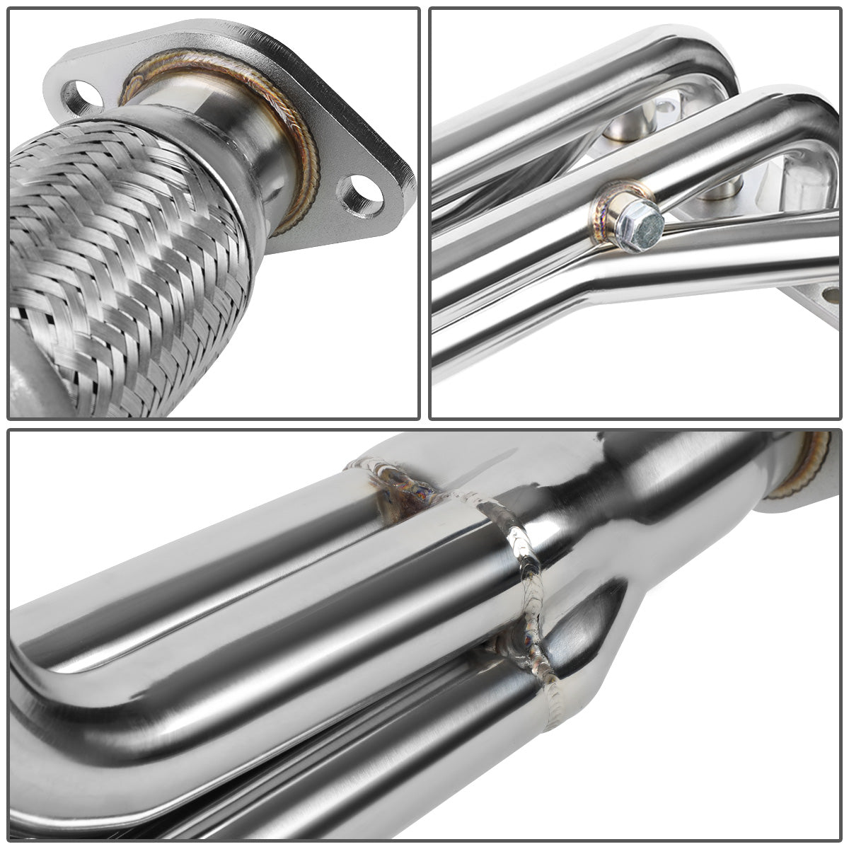 HEADERS STAINLESS STEEL - 06-11 HYUNDAI ACCENT / KIA RIO / RIO5 - INCLUDES MIDPIPE