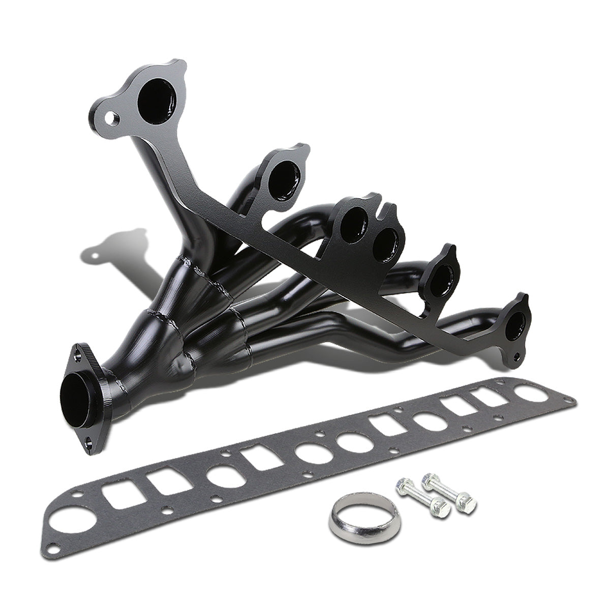 HEADERS STAINLESS STEEL - 91-99 GRAND CHEROKEE WRANGLER YJ TJ XJ 4.0 6CYL - BLACK