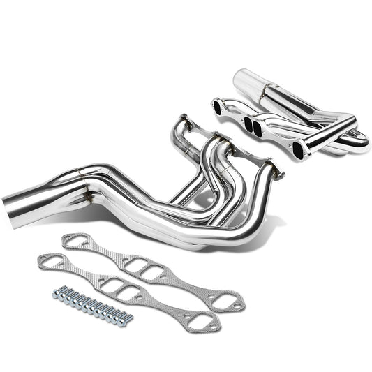 HEADERS STAINLESS STEEL - 70-96 CHEVY SMALL BLOCK SBC 283/305/327/350/400 - IMCA CIRCLE TRACK POLISH 2X 4-1