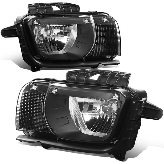 FAROS 10-13 CHEVY CAMARO - FITS MODELS WITH HALOGEN HEADLIGHTS ONLY - OE STYLE - BLACK HOUSING / CLEAR CORNER - H13 LOW BEAM / HIGH BEAM - 3457NA SIGNAL