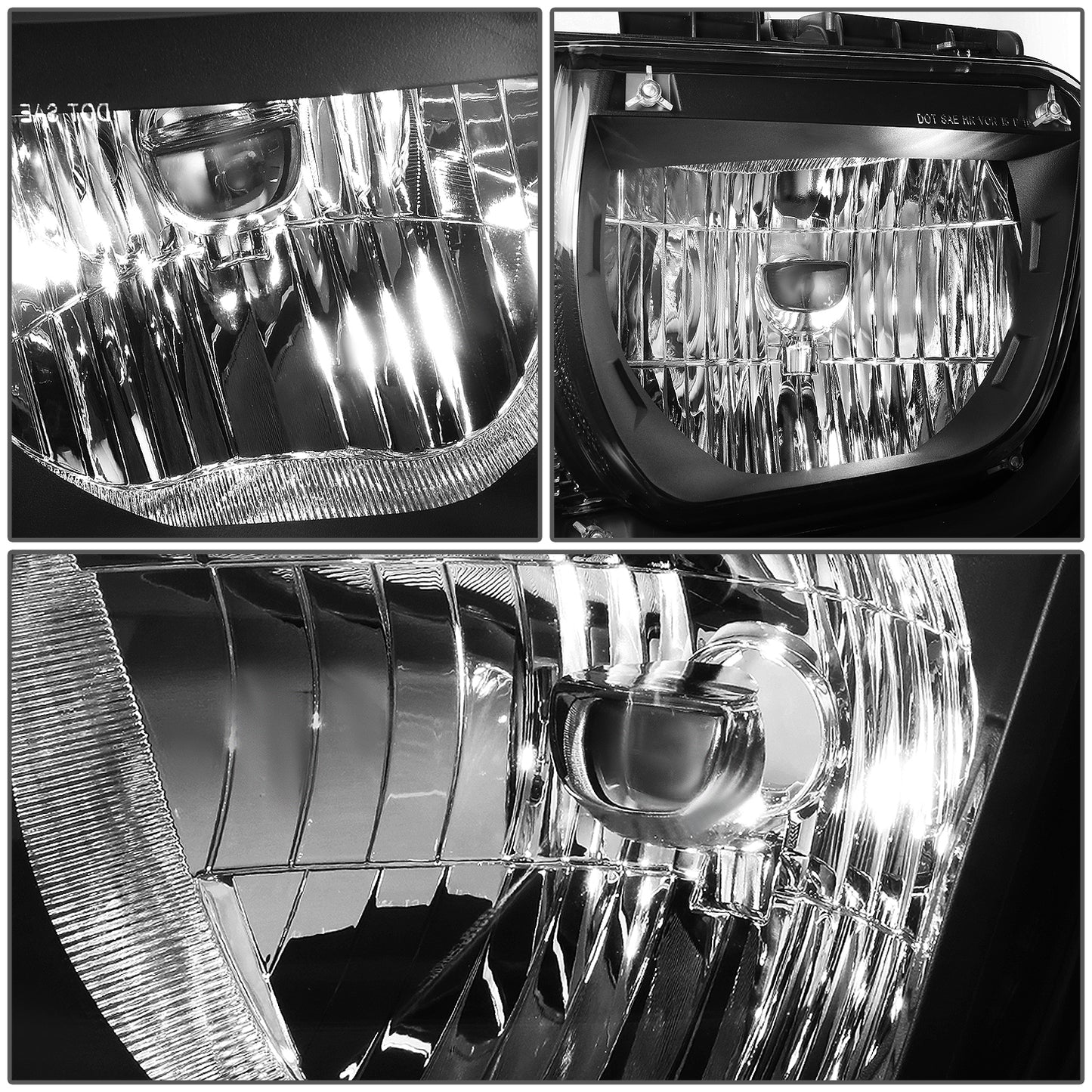 FAROS 10-13 CHEVY CAMARO - FITS MODELS WITH HALOGEN HEADLIGHTS ONLY - OE STYLE - BLACK HOUSING / CLEAR CORNER - H13 LOW BEAM / HIGH BEAM - 3457NA SIGNAL